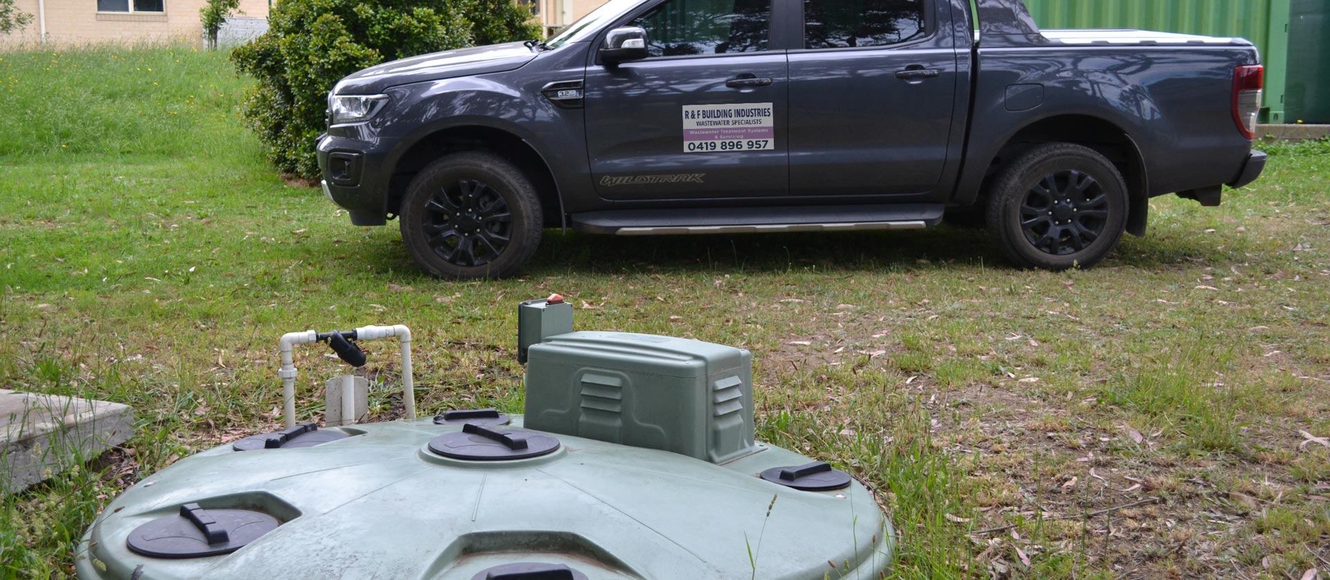 Domestic wastewater treatment system repairs & maintenance by R&F Building Industries